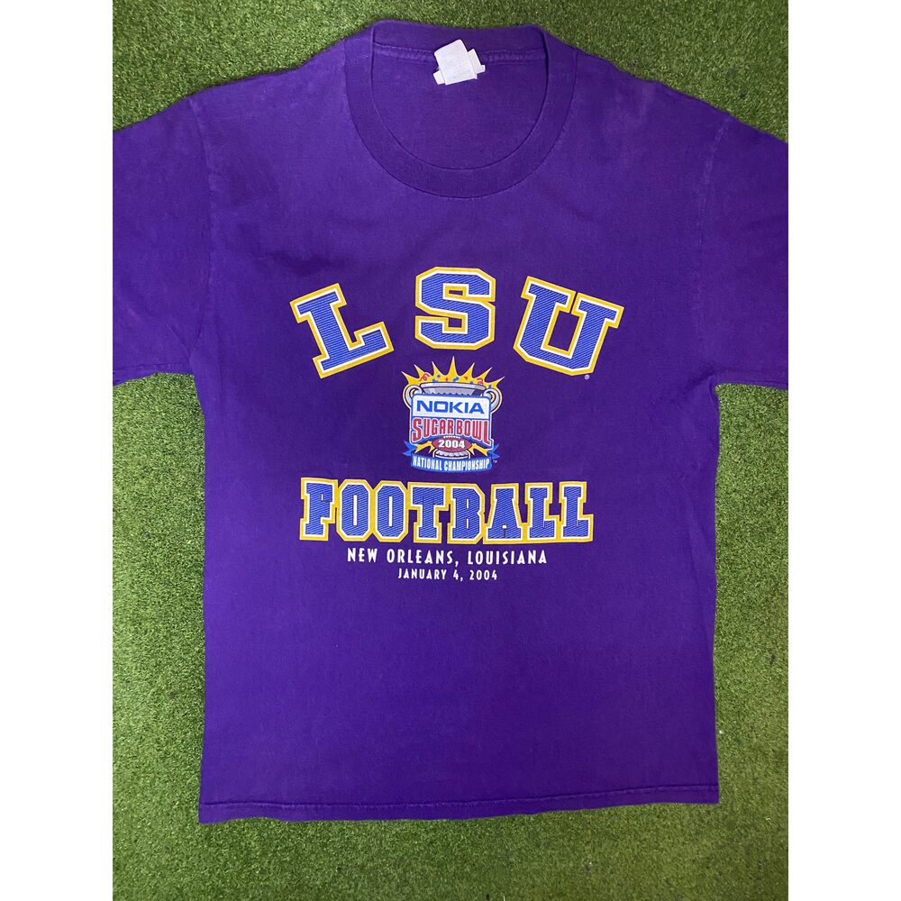 2004 Lsu Tigers  Sugar Bowl  Vintage College Football TShirt Medium